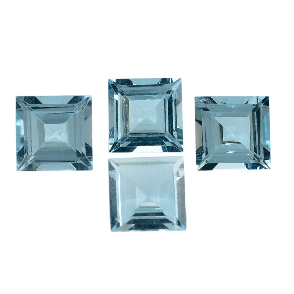 AQUAMARINE CUT SQUARE (A++) 6MM 0.95 Cts.