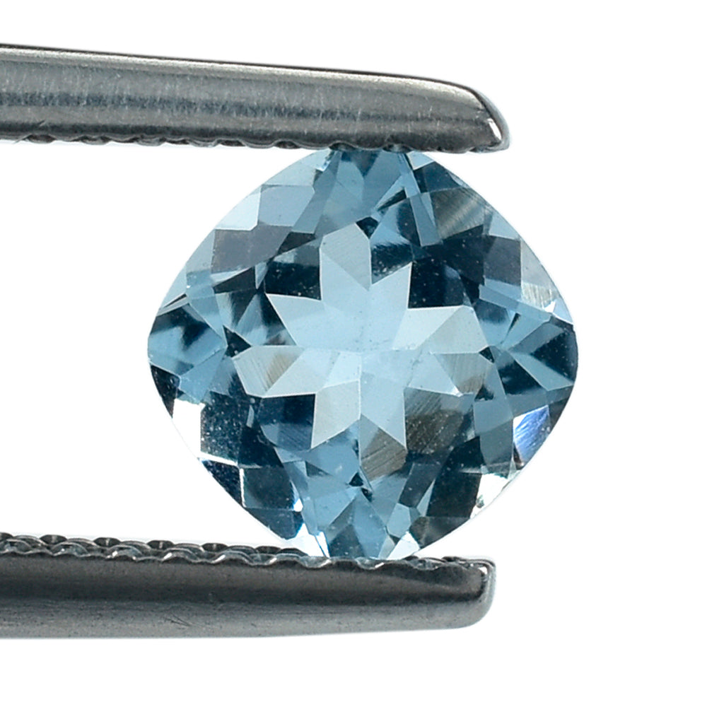 AQUAMARINE CUT CUSHION (A++) (SI) 6MM 0.8 Cts.