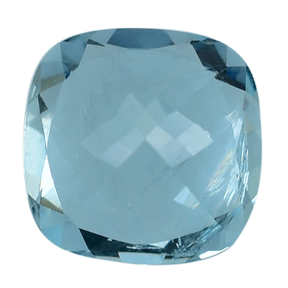 AQUAMARINE CUT CUSHION (A++) (SI) 7MM 1.07 Cts.