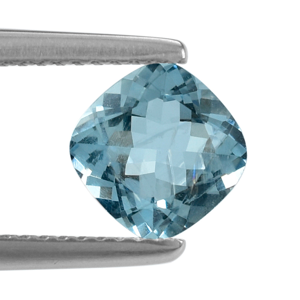 AQUAMARINE CUT CUSHION (A++) (SI) 7MM 1.07 Cts.