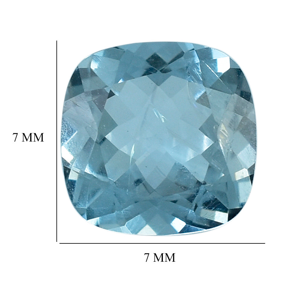 AQUAMARINE CUT CUSHION (A++) (SI) 7MM 1.07 Cts.