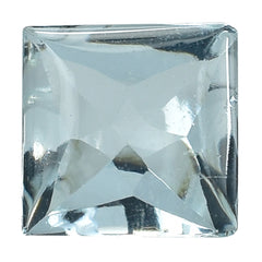 AQUAMARINE BUFFTOP PRINCESS CUT SQUARE 8MM 2.15 Cts.