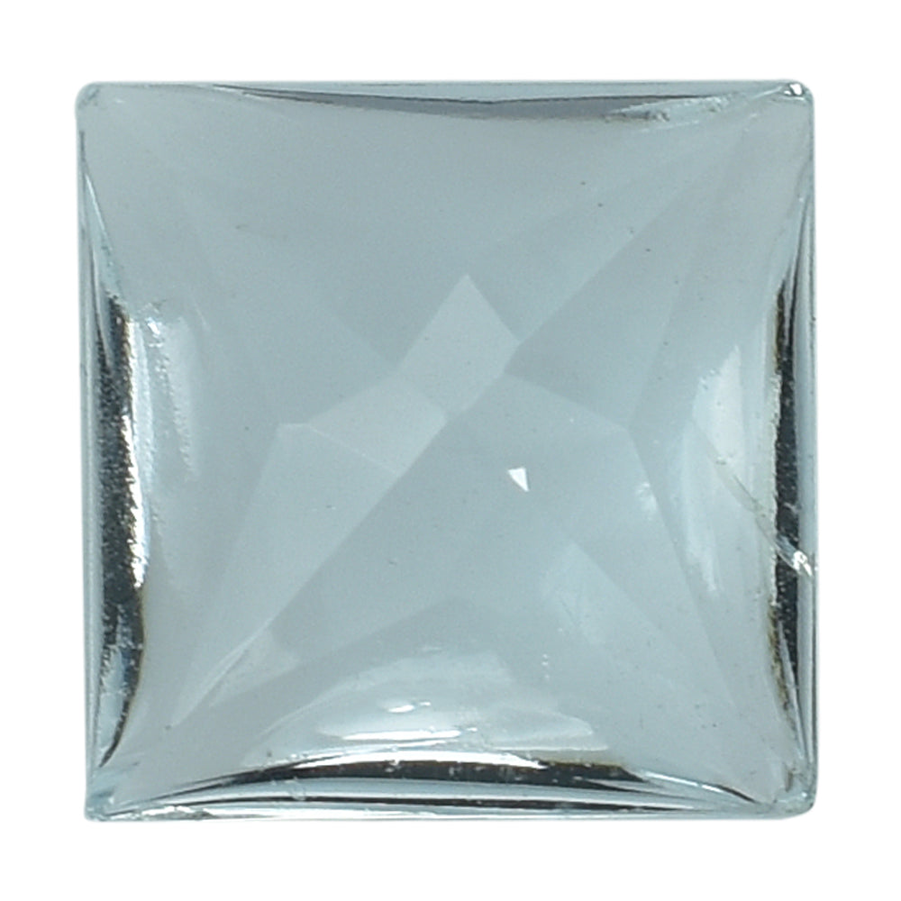 AQUAMARINE BUFFTOP PRINCESS CUT SQUARE 8MM 2.15 Cts.