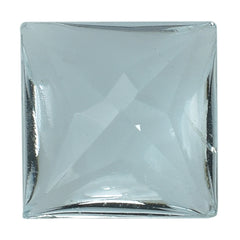 AQUAMARINE BUFFTOP PRINCESS CUT SQUARE 8MM 2.15 Cts.
