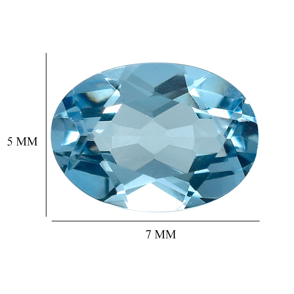 AQUAMARINE CUT OVAL (A+++) 7X5MM 0.35 Cts.