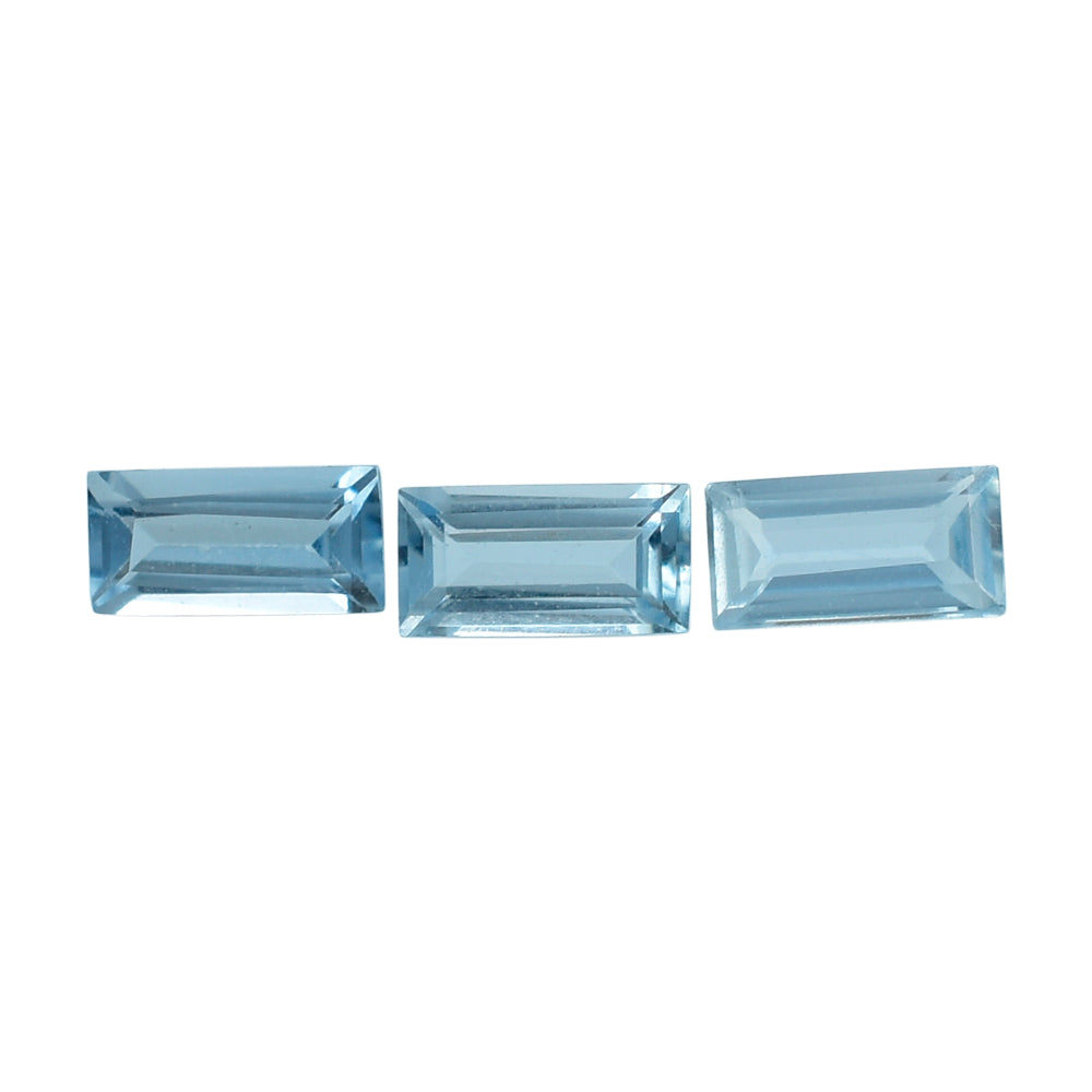 AQUAMARINE CUT BEGUETTE (A+) 4X2MM 0.10 Cts.