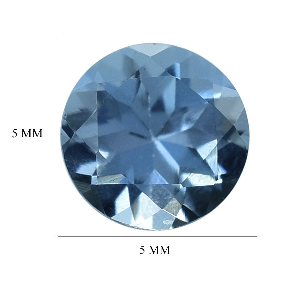 AQUAMARINE CUT ROUND (A++++) 5MM 0.45 Cts.