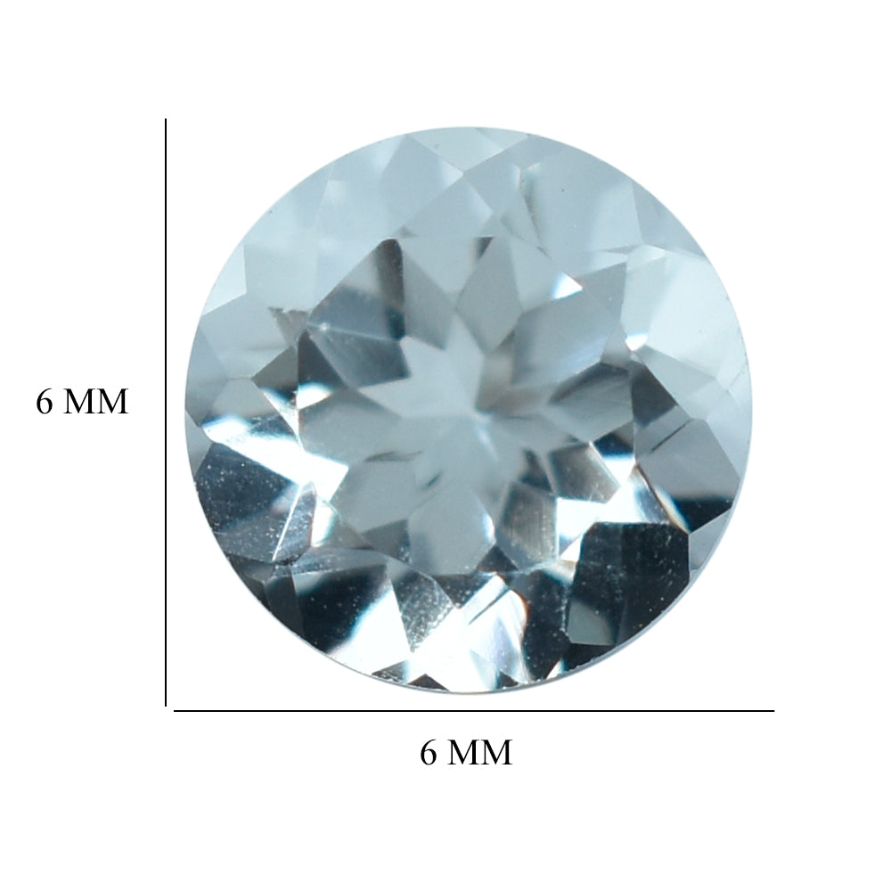 AQUAMARINE CUT ROUND (C) 6MM 0.80 Cts.