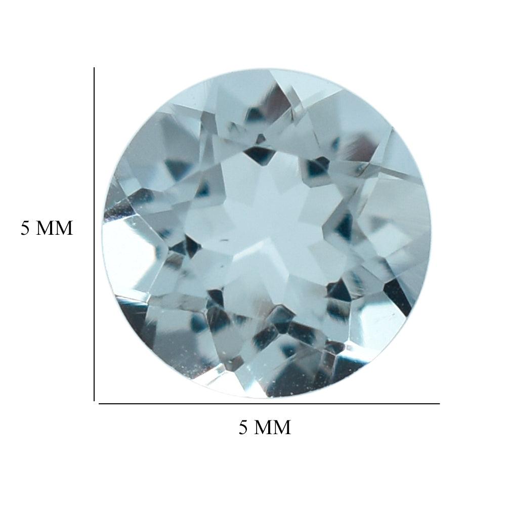 AQUAMARINE CUT ROUND (B) 5MM 0.48 Cts.