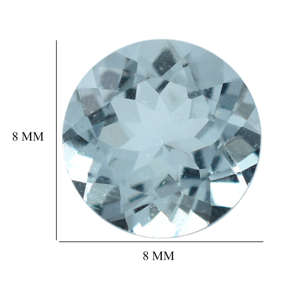 AQUAMARINE CUT ROUND (B) 8MM 1.71 Cts.