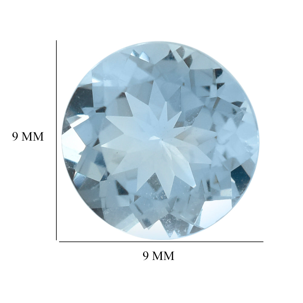 AQUAMARINE CUT ROUND (B) 9MM 2.29 Cts.