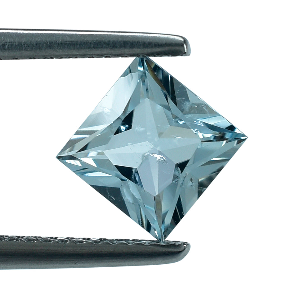 AQUAMARINE PRINCESS CUT SQUARE (A) 7MM 1.56 Cts.
