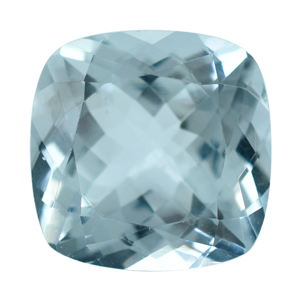 AQUAMARINE CUT CUSHION (B) 10MM 3.98 Cts.