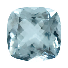 AQUAMARINE CUT CUSHION (B) 10MM 3.98 Cts.