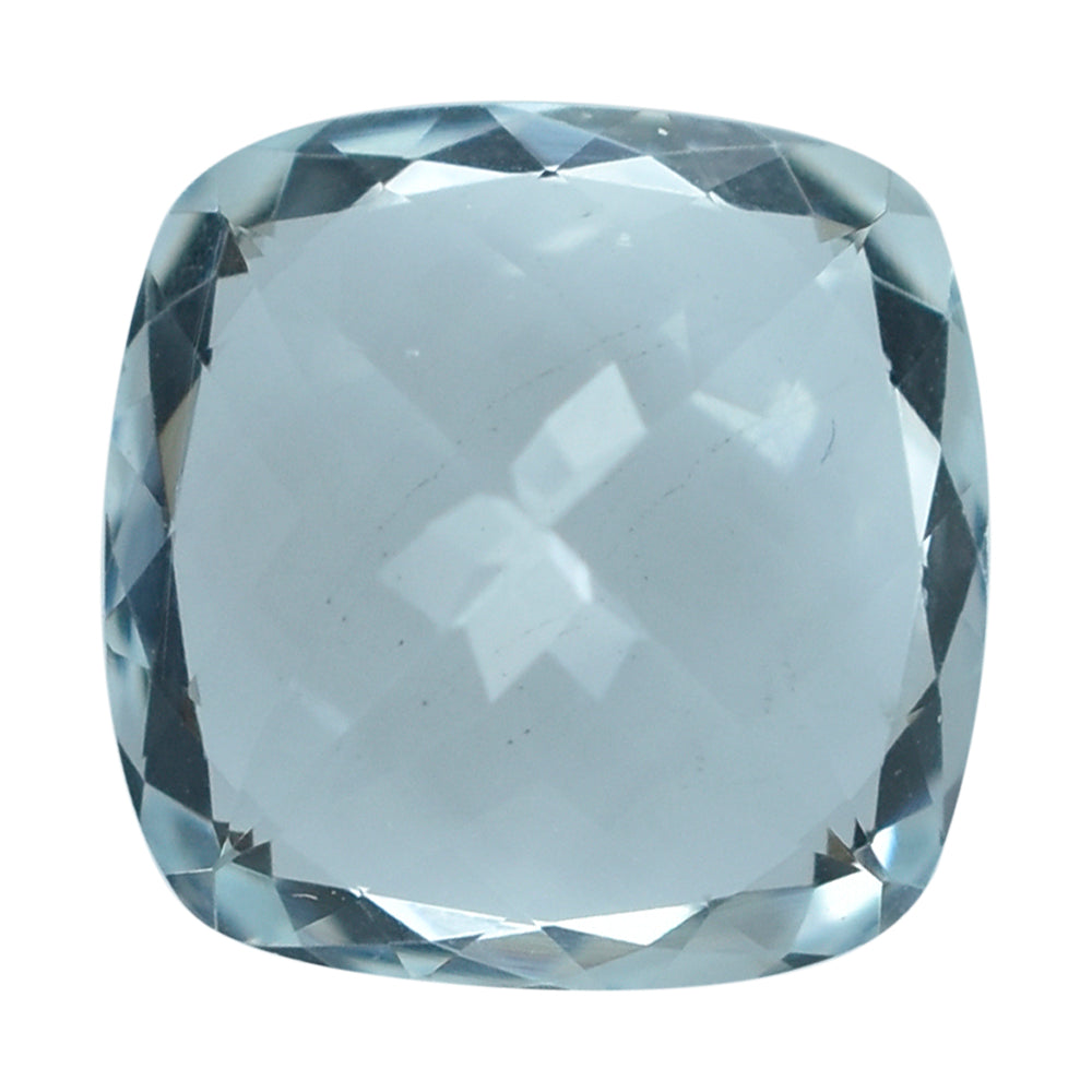 AQUAMARINE CUT CUSHION (B) 10MM 3.98 Cts.