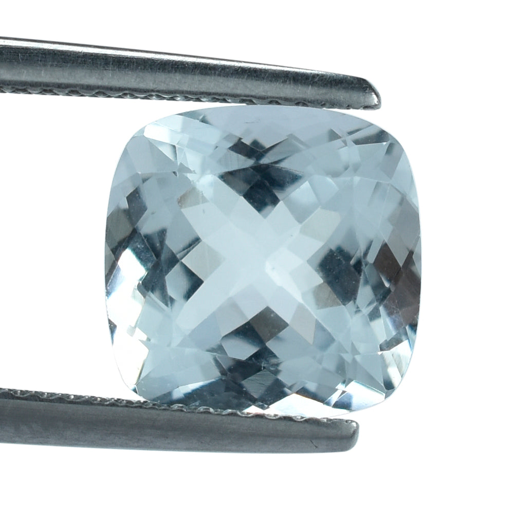 AQUAMARINE CUT CUSHION (B) 10MM 3.98 Cts.