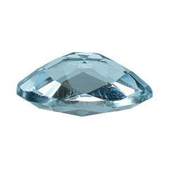 AQUAMARINE CHECKER CUT OVAL (A) 6X4MM 0.40 Cts.