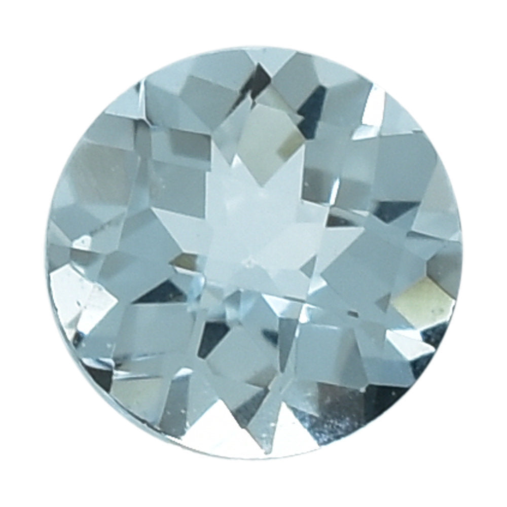 AQUAMARINE CHECEKR CUT ROUND (A) 5MM 0.39 Cts.