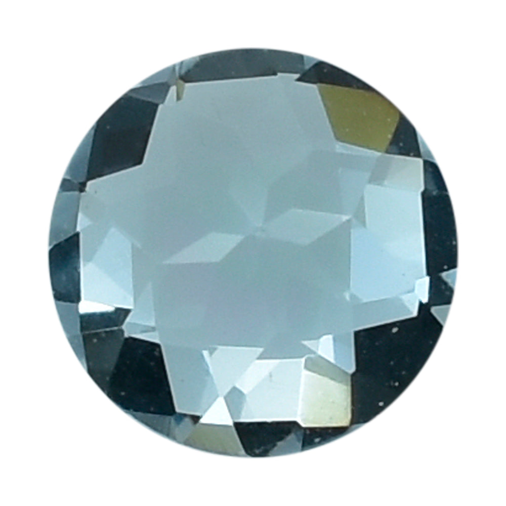 AQUAMARINE CHECEKR CUT ROUND (A) 5MM 0.39 Cts.