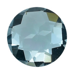 AQUAMARINE CHECEKR CUT ROUND (A) 5MM 0.39 Cts.