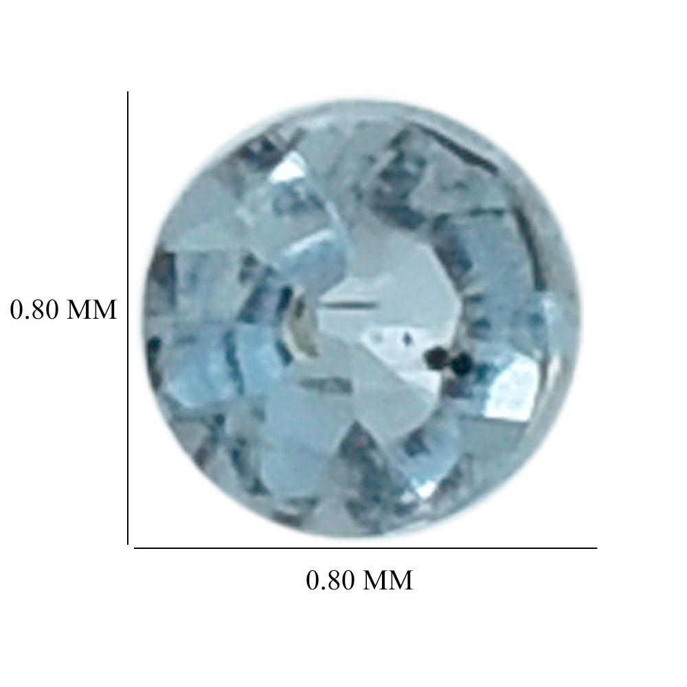 AQUAMARINE CUT ROUND (A++) 0.80MM 0.0001 Cts.