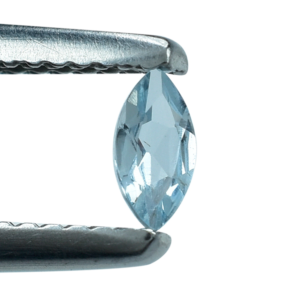 AQUAMARINE CUT MARQUISE (A++) (WINDOW) 5X2.50MM 0.14 Cts.
