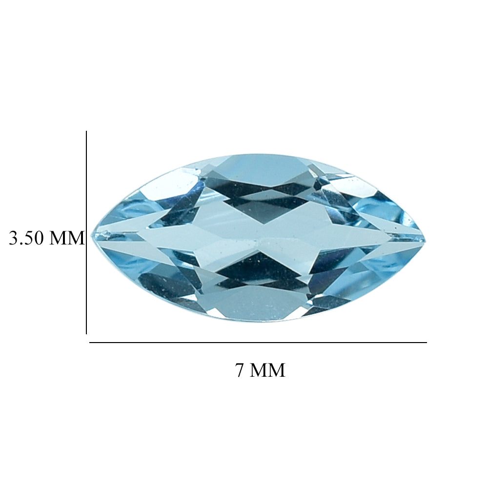 AQUAMARINE CUT MARQUISE (A++) 7X3.50MM 0.32 Cts.