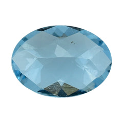 AQUAMARINE CHECKER CUT OVAL (A++) WINDOW) 7X5MM 0.58 Cts.