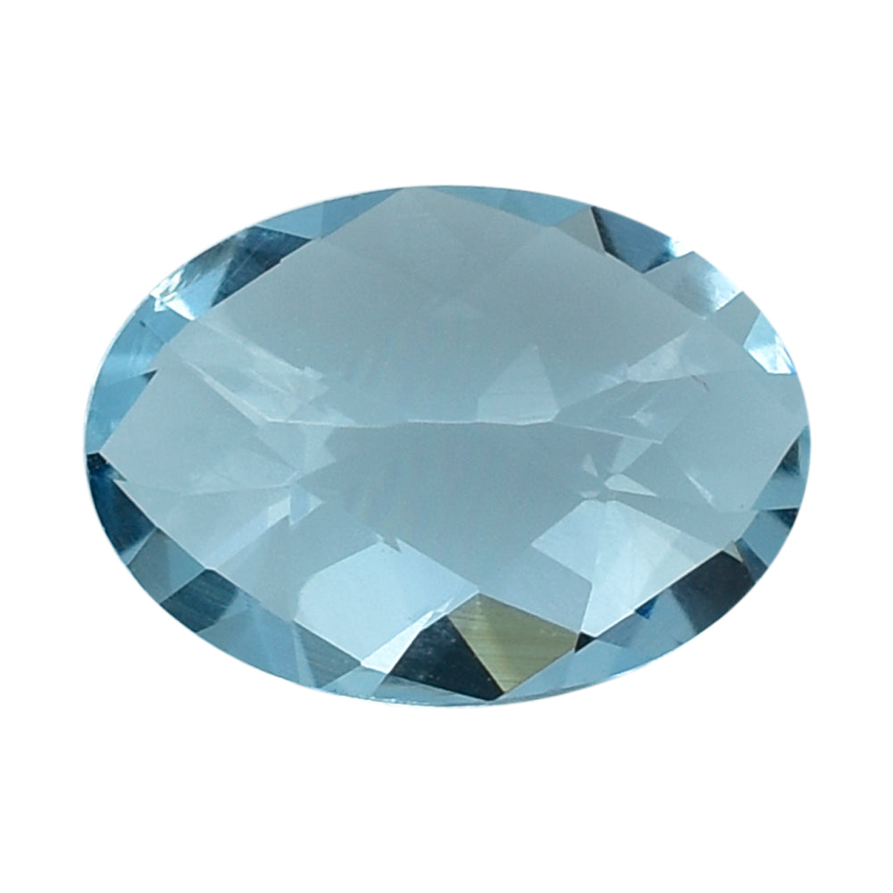 AQUAMARINE CHECEKR CUT OVAL (A++) 7X5MM 0.61 Cts.