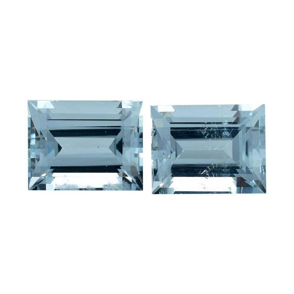 AQUAMARINE CUT BAGUETTE (C/SI) 9X7MM 2.56 Cts.
