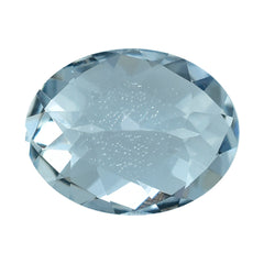 AQUAMARINE CHECKER CUT OVAL (C/SI) 9X7MM 1.81 Cts.