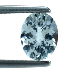 AQUAMARINE CHECKER CUT OVAL (C/SI) 9X7MM 1.81 Cts.