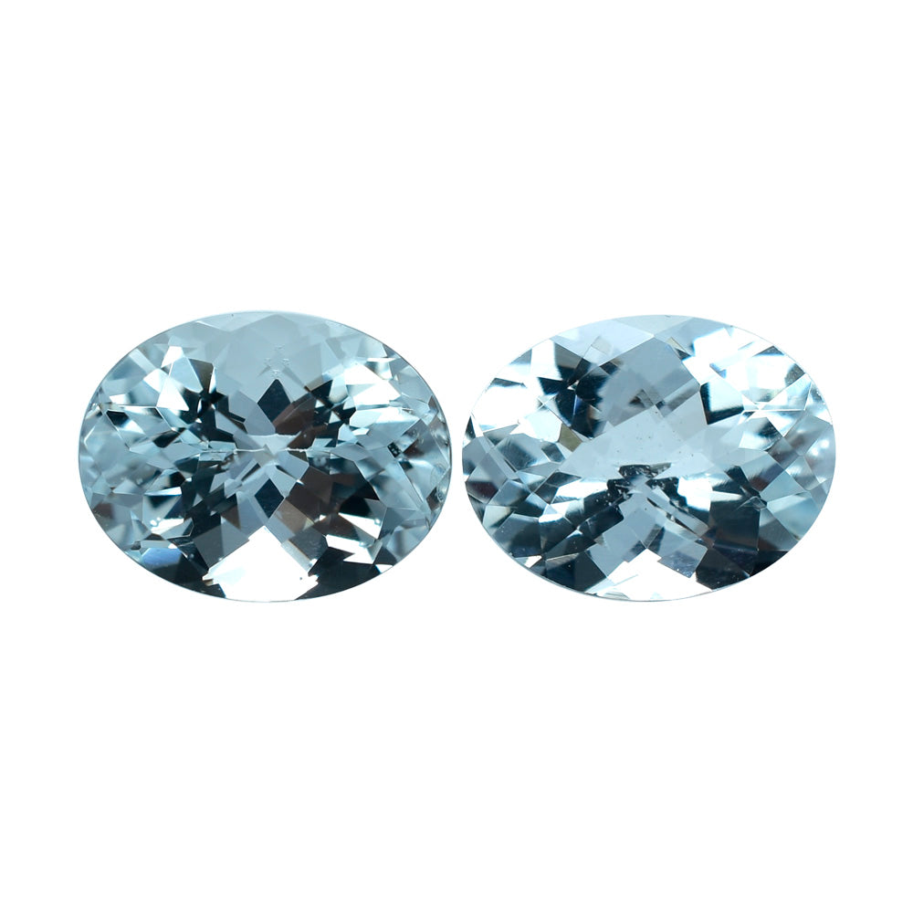 AQUAMARINE CHECKER CUT OVAL (C/SI) 9X7MM 1.81 Cts.
