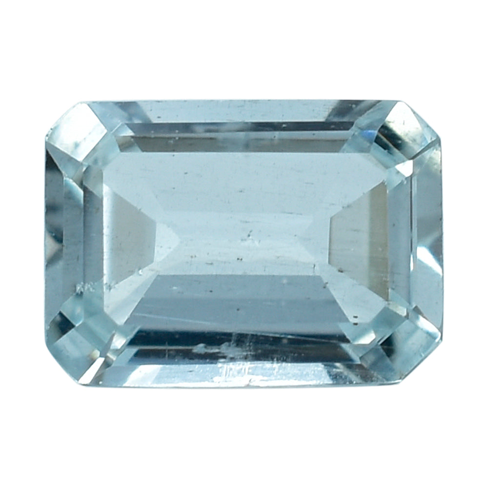 AQUAMARINE CUT OCTAGON (C/SI) 7X5MM 0.91 Cts.