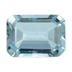 AQUAMARINE CUT OCTAGON (C/SI) 7X5MM 0.91 Cts.
