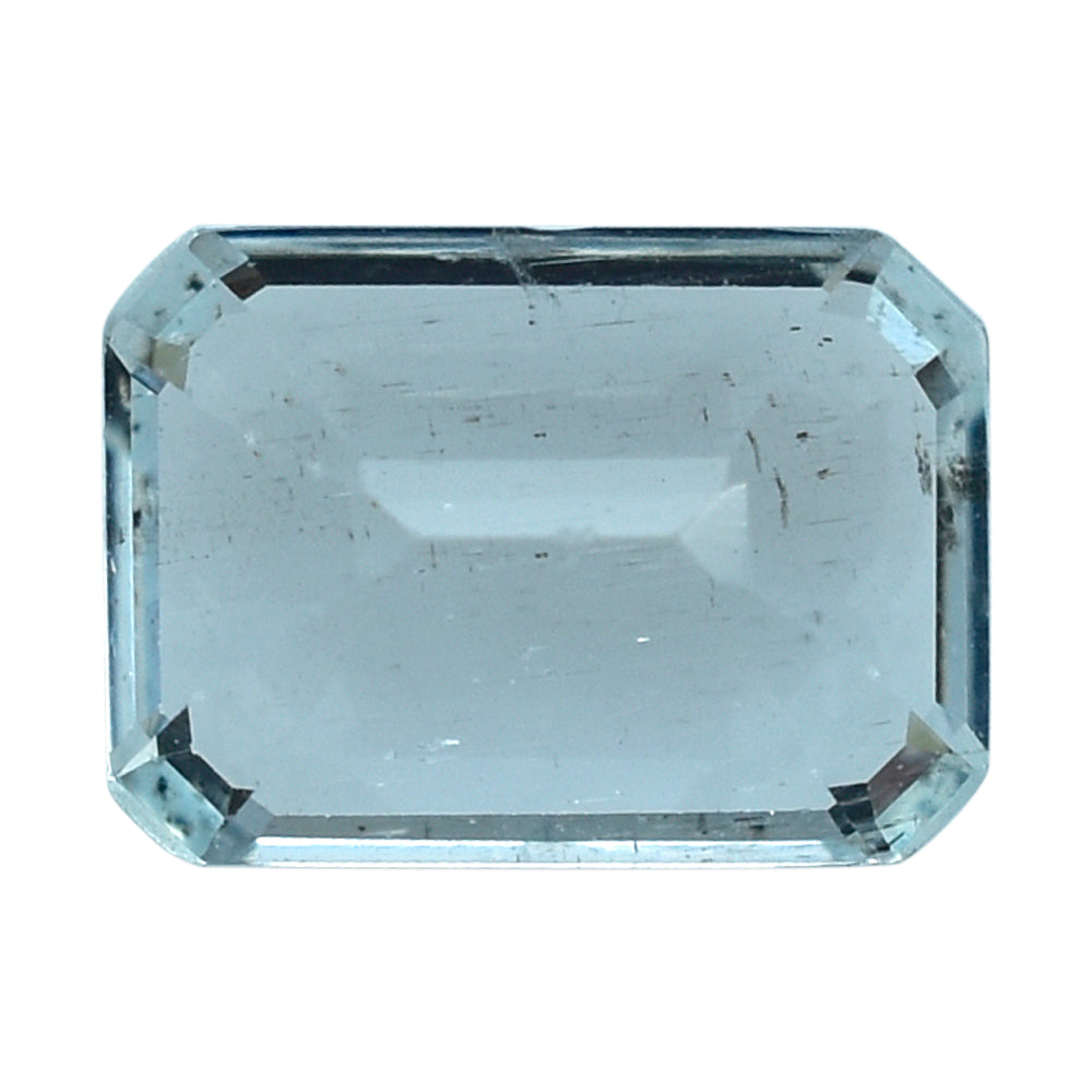 AQUAMARINE CUT OCTAGON (C/SI) 7X5MM 0.91 Cts.