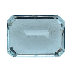 AQUAMARINE CUT OCTAGON (C/SI) 7X5MM 0.91 Cts.