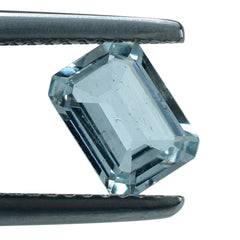 AQUAMARINE CUT OCTAGON (C/SI) 7X5MM 0.91 Cts.