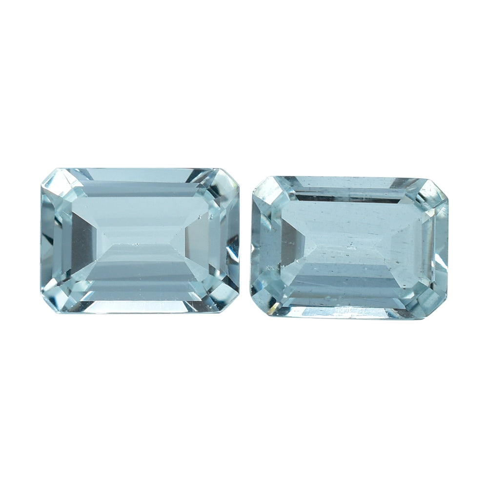 AQUAMARINE CUT OCTAGON (C/SI) 7X5MM 0.91 Cts.