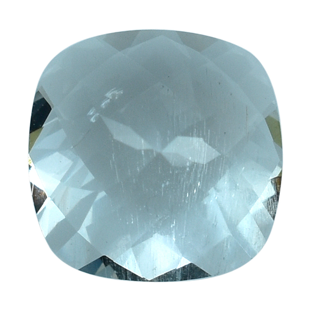 AQUAMARINE CHECKER CUT CUSHIION (C/SI) 8MM 1.70 Cts.