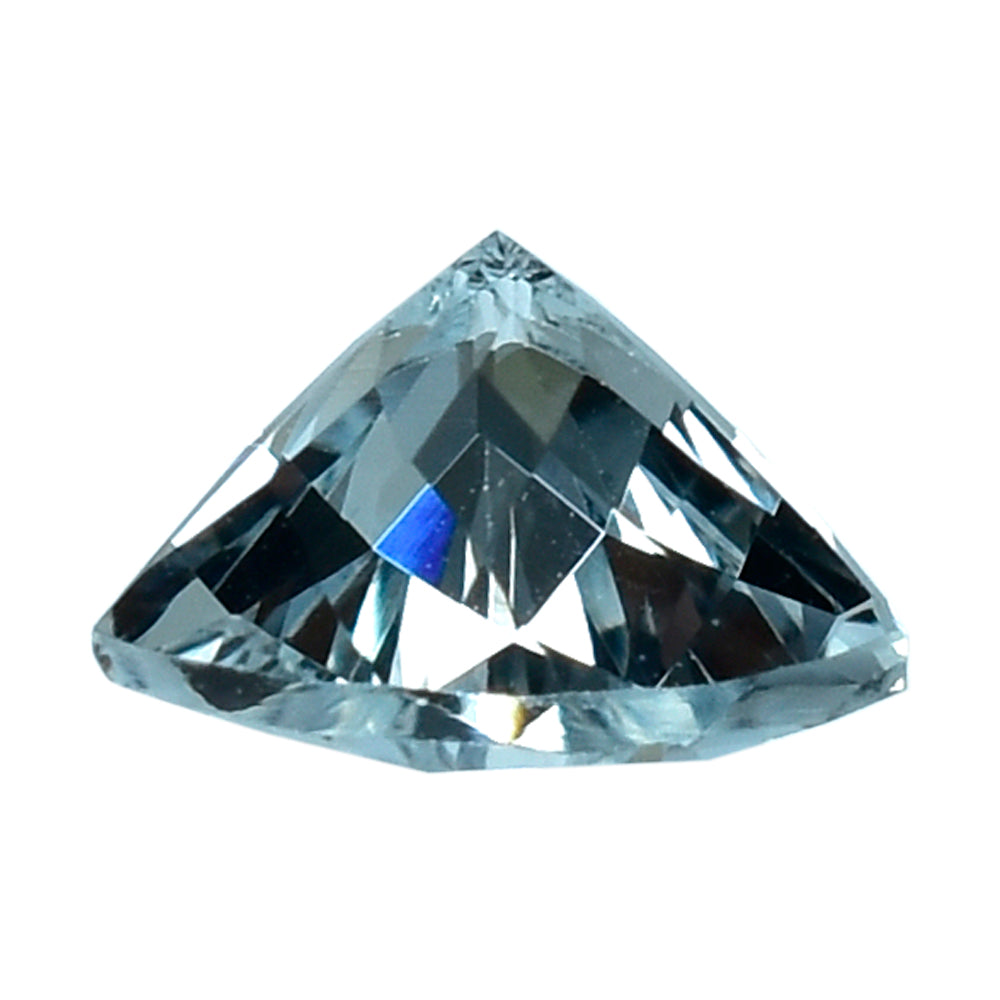 AQUAMARINE CHCKER CUT TRILLION (C/SI) 8MM 1.60 Cts.