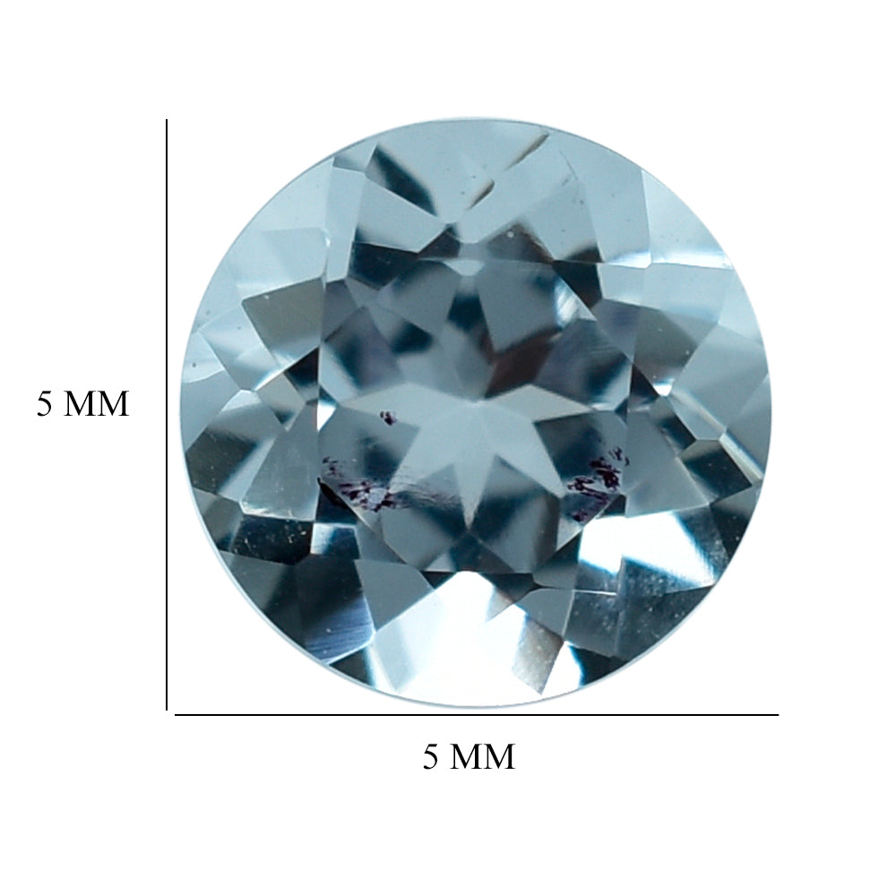 AQUAMARINE CUT ROUND (C/SI) 5MM 0.41 Cts.