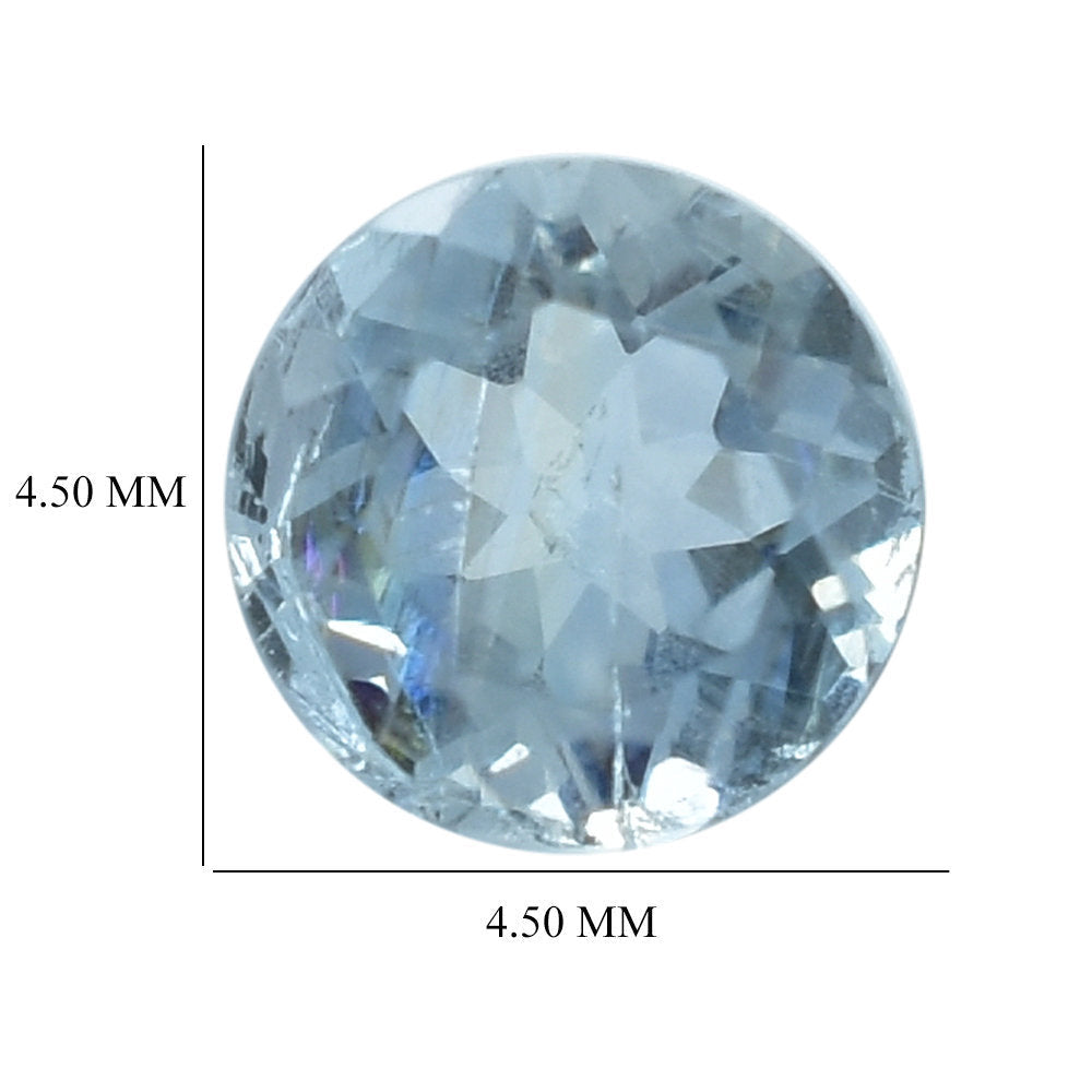 AQUAMARINE CUT ROUND (A+/HI) 4.50MM 0.35 Cts.