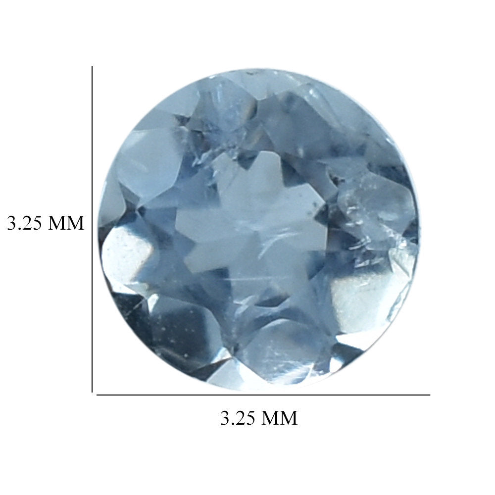 AQUAMARINE CUT ROUND (A+/HI) 3.25MM 0.17 Cts.