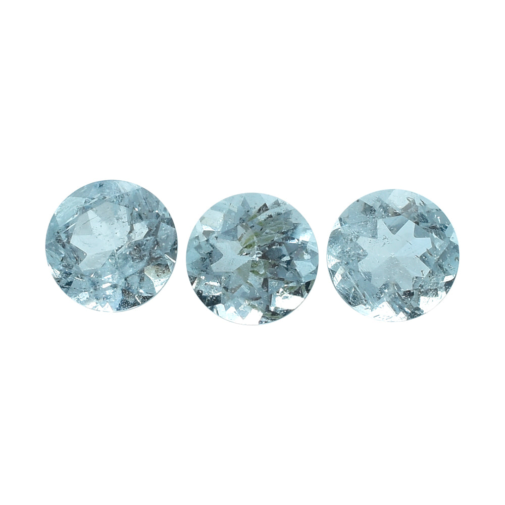 AQUAMARINE CUT ROUND (B/HI) 4.50MM 0.33 Cts.