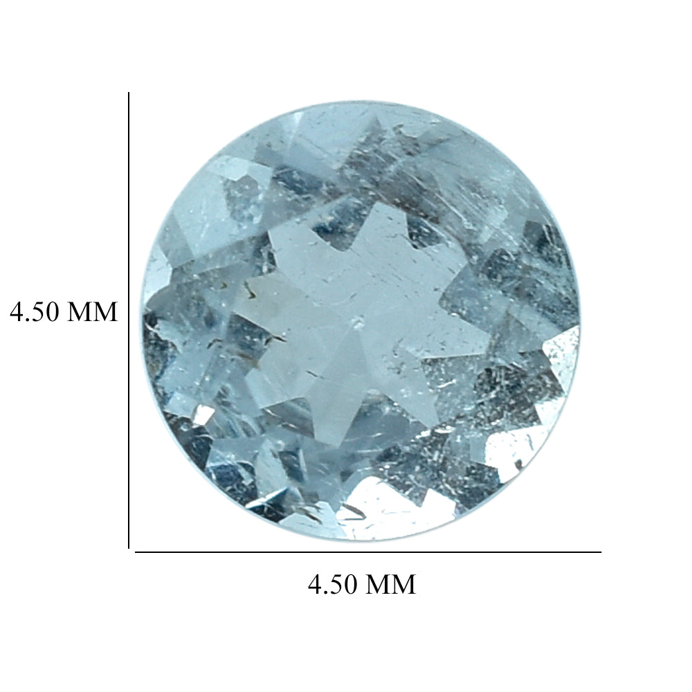 AQUAMARINE CUT ROUND (B/HI) 4.50MM 0.33 Cts.