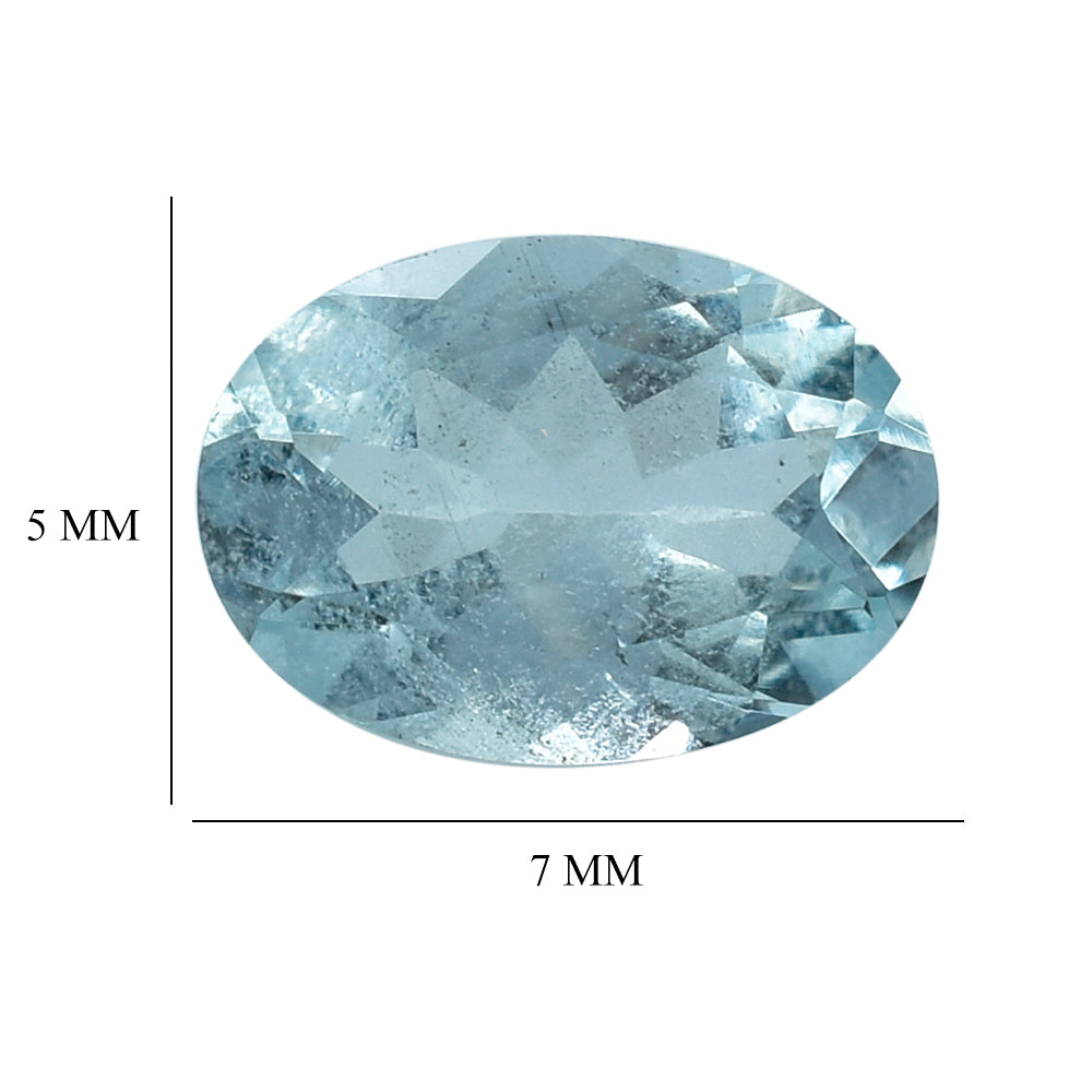 AQUAMARINE CUT OVAL (B/HI) 7X5MM 0.68 Cts.