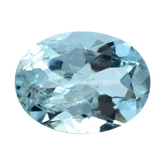 AQUAMARINE CUT OVAL (B/HI) 8X6MM 1.12 Cts.