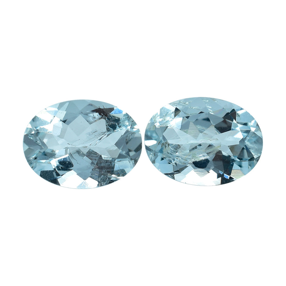 AQUAMARINE CUT OVAL (B/HI) 8X6MM 1.12 Cts.