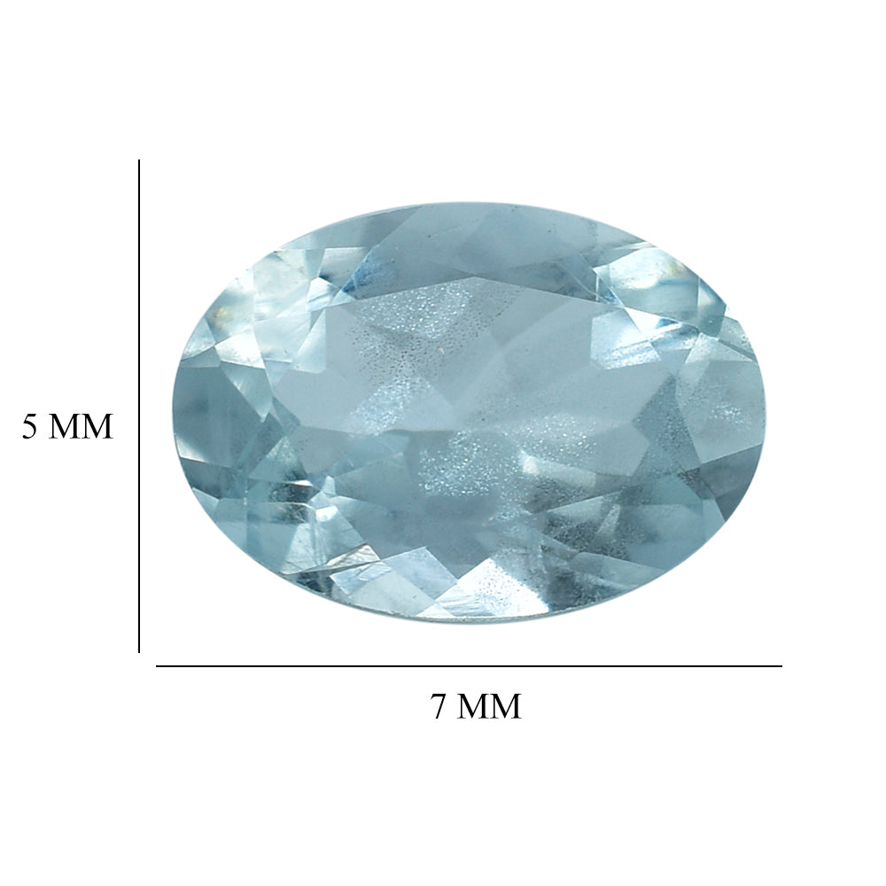 AQUAMARINE CUT OVAL (C/HI) 7X5MM 0.68 Cts.